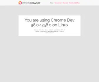 Whichbrowser.net(Which browser are you using) Screenshot
