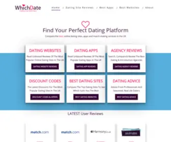 Whichdate.co.uk(Compare the best online dating websites) Screenshot