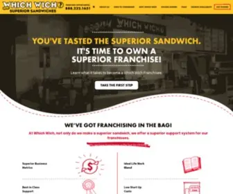 Whichwichfranchising.com(Which Wich® Superior Sandwiches) Screenshot