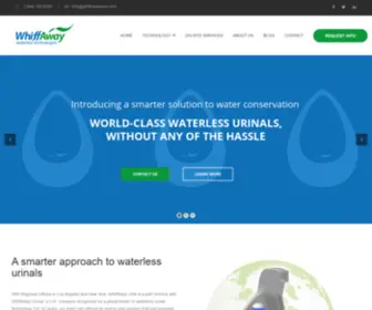 Whiffawayusa.com(WhiffAway USA Waterless Urinal Technology) Screenshot