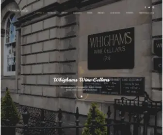 Whighams.com(Wine & seafood bar) Screenshot