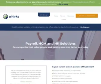 Whirks.com(Payroll, HR, and Benefits) Screenshot