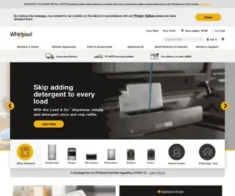 Whirlpool.com(Home, Kitchen & Laundry Appliances & Products) Screenshot