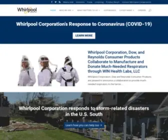 Whirlpoolcorp.com(Whirlpool Corporation in Constant Pursuit of Improving Life at Home) Screenshot