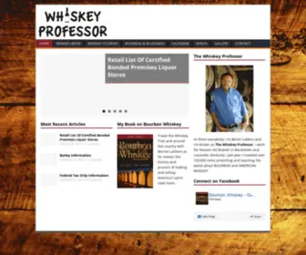 Whiskeyprof.com(Bourbon Whiskey Our Native Spirit) Screenshot