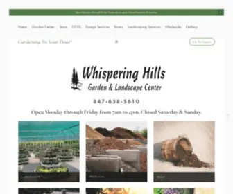 Whisperinghillsnursery.com(Whispering Hills Garden and Landscape Center) Screenshot