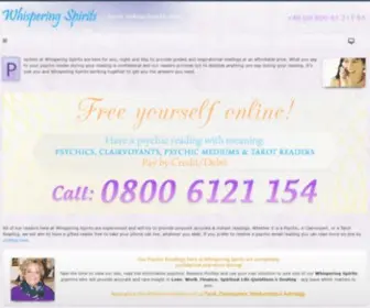 Whisperingspirits.co.uk(Psychic Readings from Whispering Spirits) Screenshot