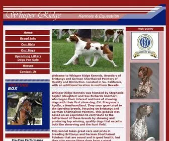 Whisperridgekennels.com(Brittanys) Screenshot