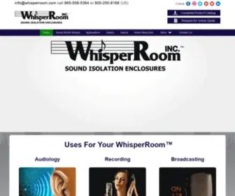 Whisperroom.com(Sound Isolation Enclosures) Screenshot