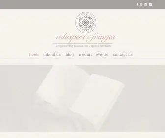 Whispersandfringes.com(Whispers and fringes) Screenshot