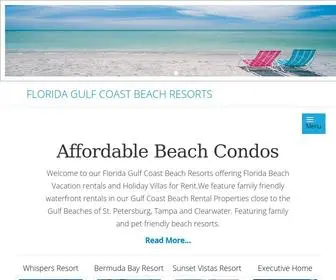 Whispersresort.com(St Petersburg Beach Resorts) Screenshot