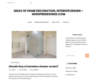 Whisprddesignz.com(Ideas of home decoration) Screenshot