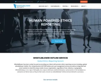Whistleblowersecurity.com(Trusted Global Ethics Hotline for Employees) Screenshot