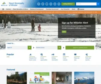 Whistler.ca(Resort Municipality of Whistler) Screenshot