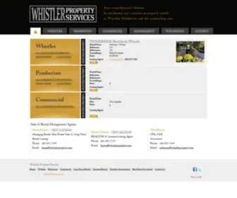 Whistlerproperty.com(Whistler Property Services) Screenshot