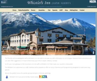 Whistlersinn.com(Jasper Hotels. Whistlers Inn) Screenshot
