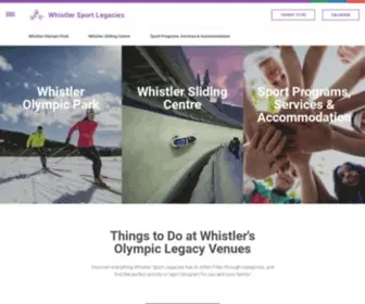 Whistlersportlegacies.com(Whistler Sport Legacies) Screenshot