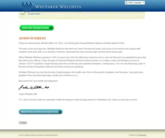Whitakerwellness.com(Wellness Center) Screenshot