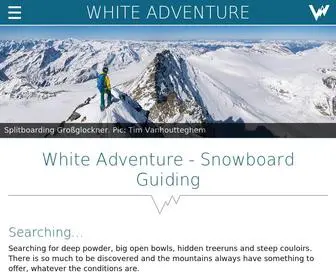 Whiteadventure.com(Snowboard Guiding) Screenshot