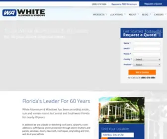 Whitealuminum.com(Florida Rooms) Screenshot