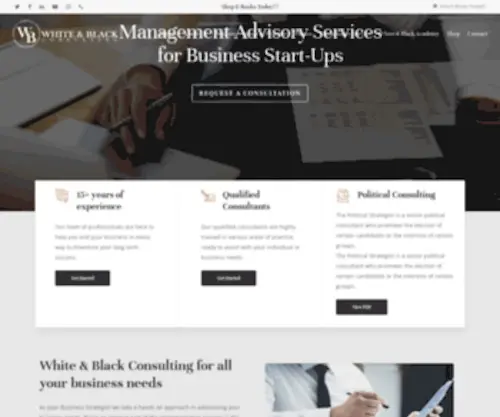 Whiteandblackconsulting.com(Management Advisory Services for Start) Screenshot