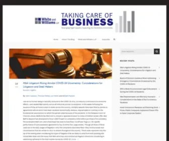 Whiteandwilliamsbusiness.com(Emerging legal issues impacting the business community) Screenshot