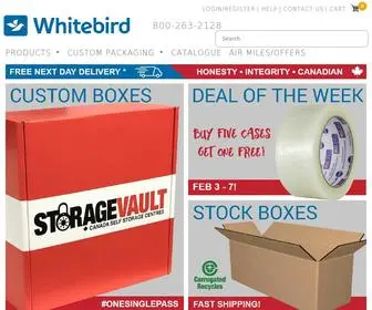 Whitebird.ca(Cardboard boxes) Screenshot