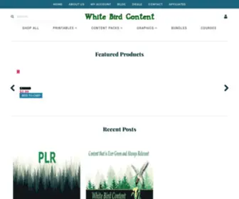 Whitebirdcontent.com(White Bird Content) Screenshot