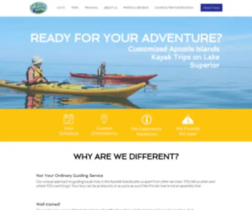 Whitecapkayak.com(Kayak the Apostle Islands) Screenshot