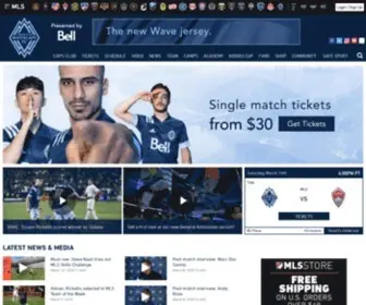 Whitecapsfc.com(Vancouver Whitecaps FC) Screenshot