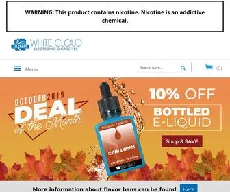 Whitecloudelectroniccigarettes.com(White Cloud Electronic Cigarettes) Screenshot