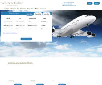 Whitecollartours.com(Flight) Screenshot