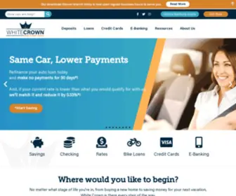Whitecrown.com(White Crown Federal Credit Union) Screenshot