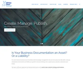 Whitedeergroup.com(Business Documentation & Content Management) Screenshot