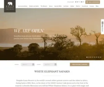 Whiteelephant.co.za(Unique Safari Destination in Pongola Game Reserve Zululand) Screenshot