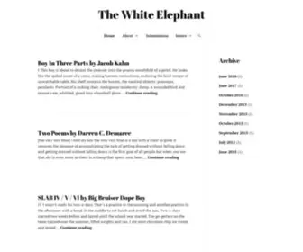 Whiteelephantmagazine.com(A journal of cultural inquiry) Screenshot