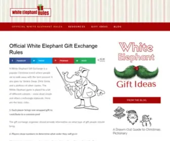 Whiteelephantrules.com(Official White Elephant Gift Exchange Rules) Screenshot