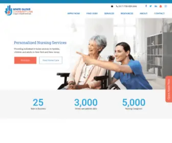 Whiteglovehomecare.com(Home Care Nursing Agency) Screenshot