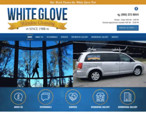 Whiteglovewindowcleaning.com(Window Cleaning Business) Screenshot