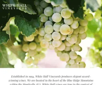 Whitehallvineyards.com(Virginia Wine Charlottesville) Screenshot