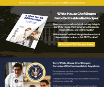 Whitehousechefs.com(Free White House Recipe Booklet by Chef Marti) Screenshot