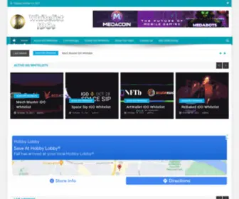 Whitelistidos.com(Find All Live Whitelists of IDOs at Crypto Market) Screenshot