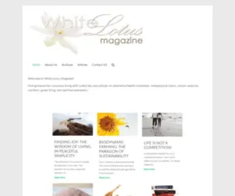 Whitelotusmagazine.com(Inspirations for Conscious Living) Screenshot