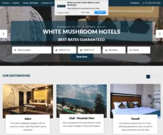 Whitemushroomholidays.com(Boutique Hotels & Packages in India Book Now) Screenshot