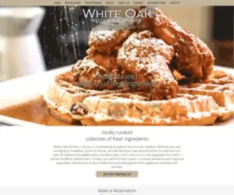 Whiteoakhouston.com(White Oak Kitchen + Drinks) Screenshot