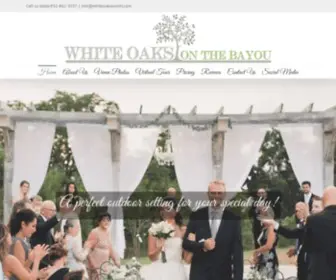 Whiteoaksevents.com(White Oaks Events) Screenshot