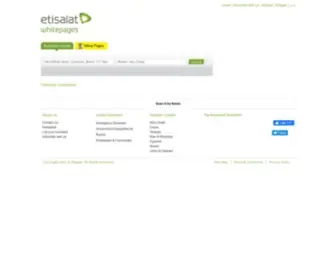 Whitepages.ae(Etisalat's Official Whitepages) Screenshot