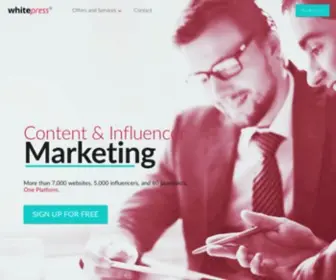 Whitepress.net(Content Marketing Platform) Screenshot