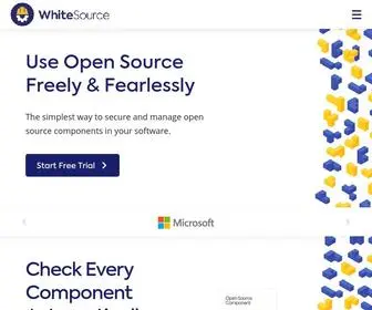 Whitesourcesoftware.com(WhiteSource offers an open source license management and security solution. WhiteSource) Screenshot
