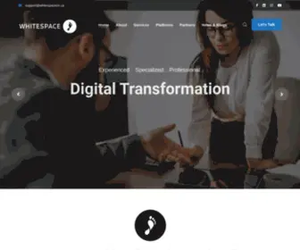 Whitespaceint.ca(Transforming the lives of Businesses and Stakeholders) Screenshot